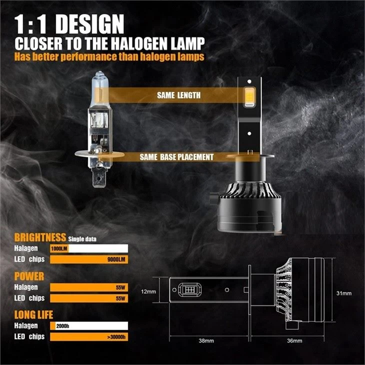 h1 headlight bulb 2